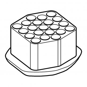 Адаптер для 21 пробирки на 9 мл, к ротору S-4xUniversal, 2 шт/уп