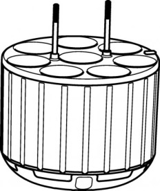 Адаптер для 8 круглодонных пробирок на 30 мл, к круглодонному стакану, для роторов S-4x1000, S-4x750, S-4-104, 2 шт/уп.
