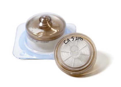 Фильтрующая насадка, d пор 0,2 мкм, d мембраны 25 мм, поливинилиденфторид (PVDF), стерильные, ABLUO, 50 шт., GVS