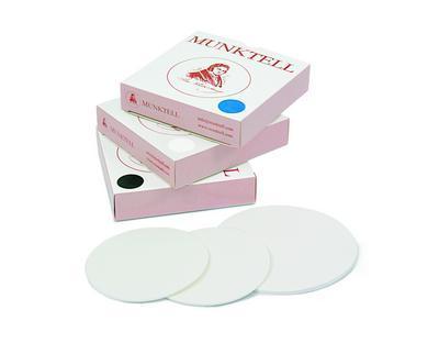 Фильтры беззольные упрочненные, круглые, тип 393, d 240 мм, 100 г/м², 250 с/10 мл, 1-2 мкм, 100 шт