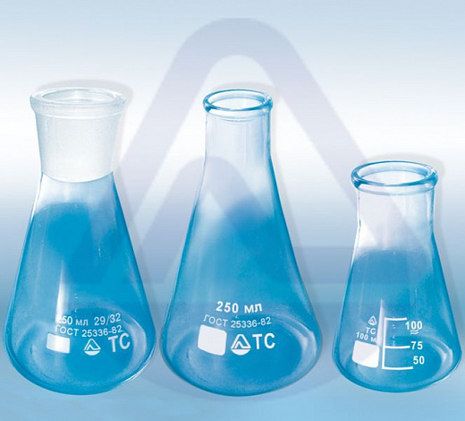 Колба коническая, цилинд. горловина, КН-3-1000-50, ГОСТ-25336-82, 1000 мл