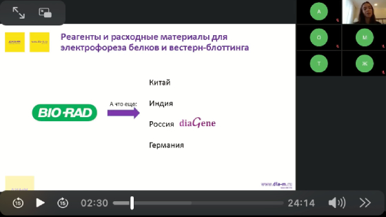Оборудование Wix для электрофореза и блоттинга; реагенты, антитела, субстраты; буферы diaGen для электрофореза белков.