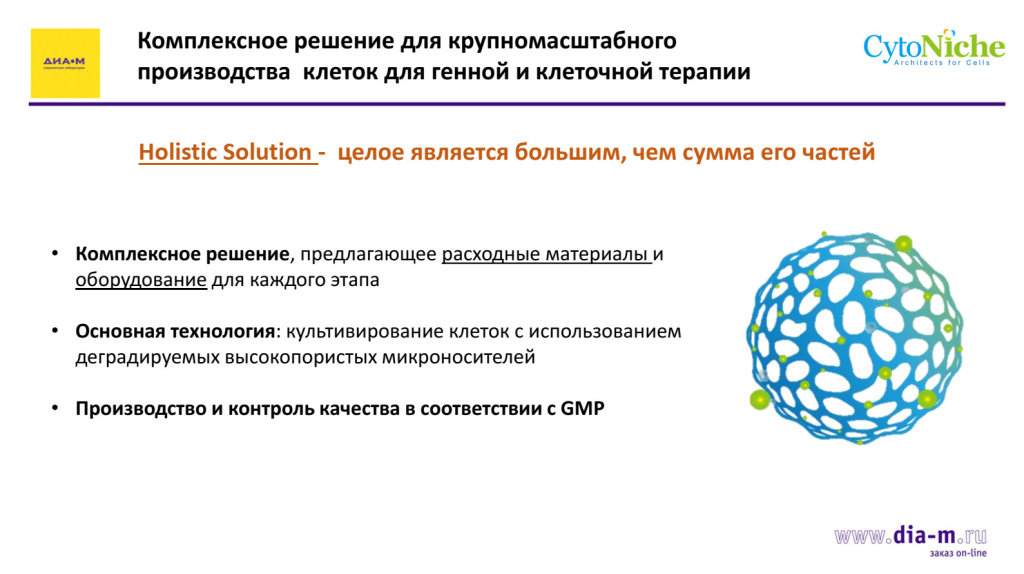 CytoNiche: комплексное решение для клеточной терапии и получения экзосом