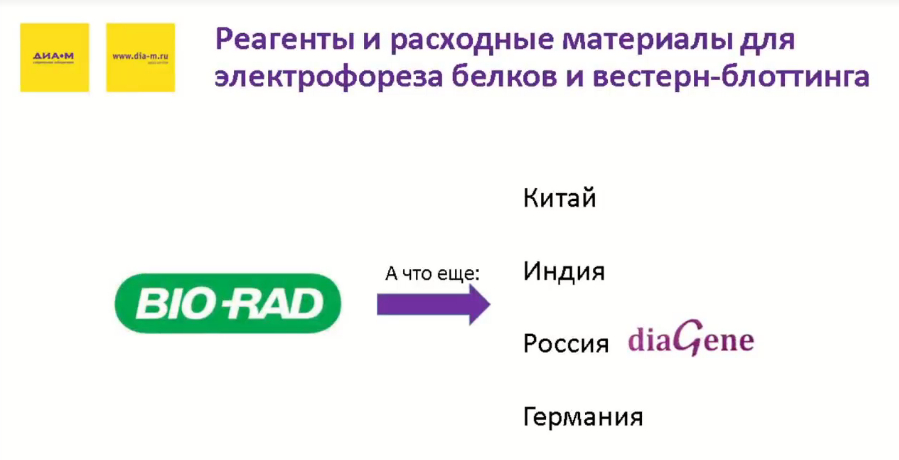 Реагенты и расходные материалы для электрофореза белков и вестерн-блоттинга