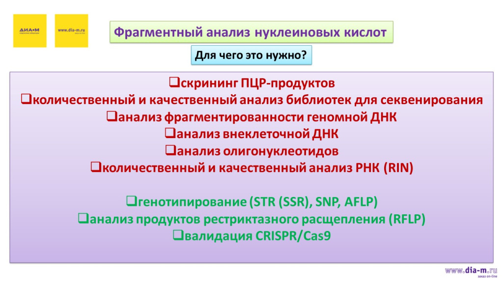 Фрагментный анализ нуклеиновых кислот
