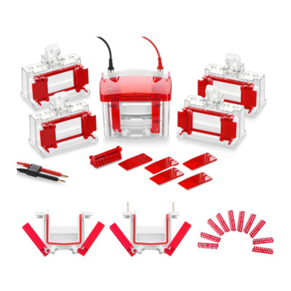 Камера для проведения вертикального электрофореза WIX-miniPRO4, 8,3х7,3 см, 1-4 геля, WIX