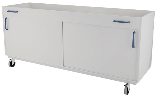 Тумба подкатная для хранения и перелива кислот, ширина 155 см, полипропилен, ЛОиП