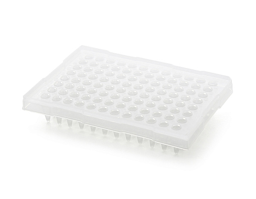 Планшеты для ПЦР, 96-лун., с полуюбкой, стандартный профиль, прозрачные, полипропилен, ABI совместимые, 10 шт./уп., Sovtech