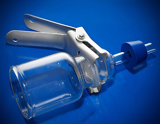 Фильтродержатель для вакуумной фильтрации, одноместный, d 47 мм, воронка 300 мл, покрытое тефлоном стекло, подложка из фриттованного стекла с тефлоном