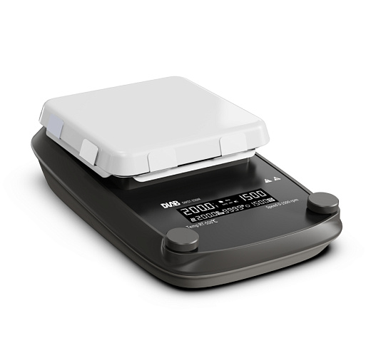 Мешалка магнитная, объём по воде 20 л, платформа 184×184 мм, нагрев до 550 °С, 50-1500 об/мин, DMS7-550M, DLab, Китай