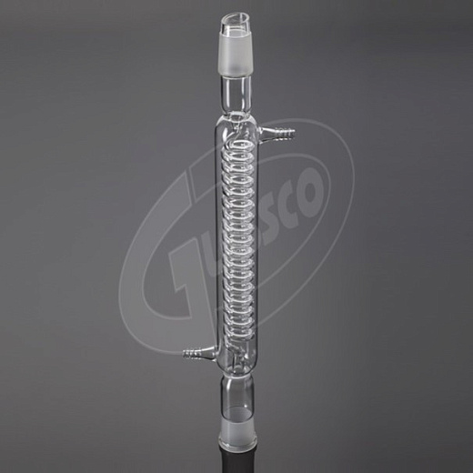 Холодильник спиральный, L 200 мм, керн 24/40, муфта 24/40, Glassco