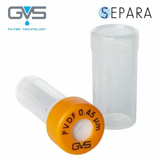 Фильтр-виала 0,45 мкм, прозрачная, 12х32 мм, ПВДФ, 100 шт/уп, GVS