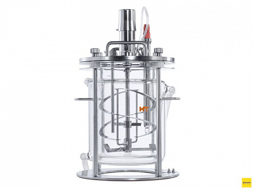 Биореактор, стеклянный сосуд 3,6 л, ферментация и культивирование в одном сосуде, мощная система перемешивания для твердых субстратов, Labfors 5 BioEtOH Фото 4