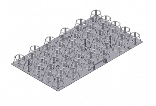 Платформа M c зажимами (н/ж сталь) 6x5000 мл, для Multitron / Thermotron / Orbitron