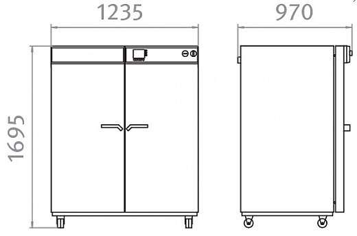 Камера испытательная «тепло», +5 выше комн....+300°С, M720, 720 л, габариты, Binder