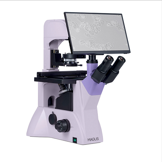 Микроскоп биологический инвертированный цифровой, MAGUS Bio VD350 LCD (с подключенным монитором)