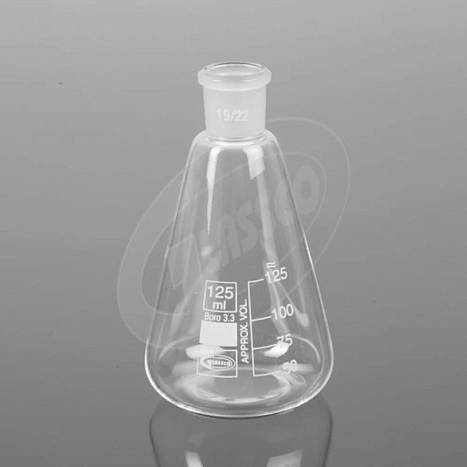 Колба Эрленмейера 50 мл, стекло, до 500 °С, шлиф 19/38, 2 шт./уп., Glassco, Индия