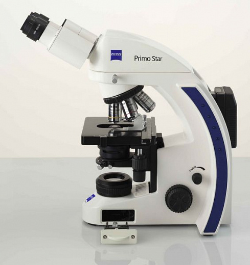Микроскоп Primo Star, прямой, бинокуляр/тринокуляр, СП, 4×/10×/40×/100×, левосторонее управление