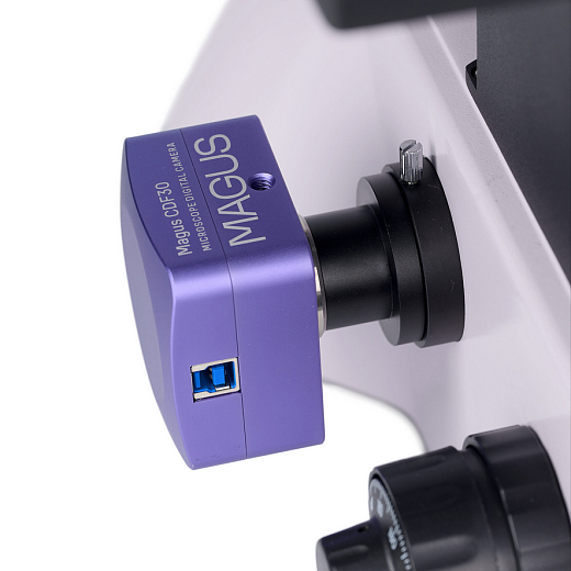 Микроскоп биологический инвертированный цифровой, тринокуляр, с камерой, Magus Bio VD350 (с установленной камерой)