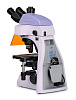 Микроскоп люминесцентный Magus Lum 400L, прямой, тринокуляр, СП, ТП, планахромат 4×, 10×, 40×, 100× (вид сбоку)