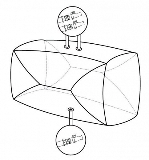 Мешки для сбора, хранения и транспортировки культуральной жидкости 3D Productainer BPCs, 1000 литров, материал ASI 26/77, 3 порта, тип 1 Фото 1