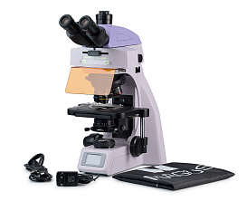 Микроскоп люминесцентный Magus Lum 400L, прямой, тринокуляр, СП, ТП, планахромат 4×, 10×, 40×, 100× (комплект)