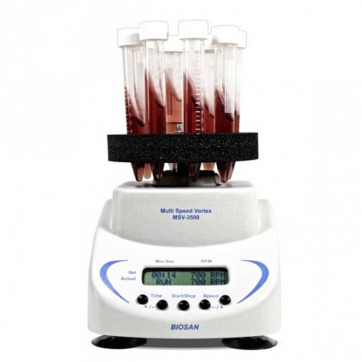 Вортекс 3 500 об/мин, амплитуда 4 мм, таймер, со всеми платформами, MSV-3500