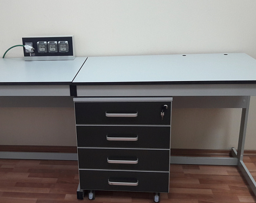 Тумба лабораторная, на колесиках, подкатная, 1200х500х760 мм, Bicasa