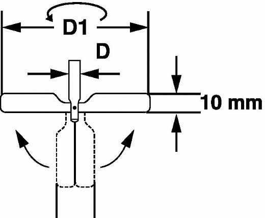 Перемешивающий элемент центробежный, 2 раздвижные лопасти, d (стержня) 8 мм, длина 300 мм, нержавеющая сталь Фото 2
