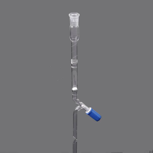 Колонка хроматографическая с краном с клапаном из ПТФЭ, внутренний диаметр 30 мм, боросиликатное стекло, шлиф 34/35, 1 шт., Glassco