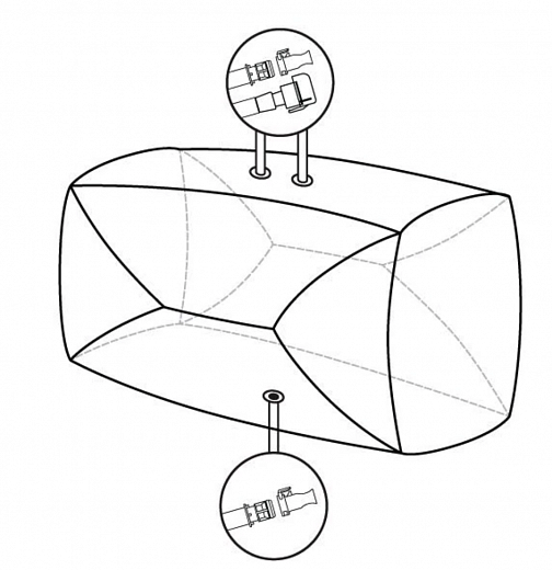 Мешки для сбора, хранения и транспортировки культуральной жидкости 3D Productainer BPCs, 1000 литров, материал ASI 26/77, 3 порта, тип 2 Фото 1