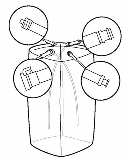 Мешки для сбора, хранения и транспортировки культуральной жидкости 3D Productainer BPCs, 100 литров, материал CX5-14, 4 порта Фото 2