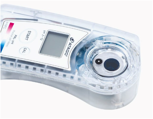 pH-метр, 0-14±0,1, портативный, термокомпенсация, PAL-pH, с поверкой, вид сбоку, Atago