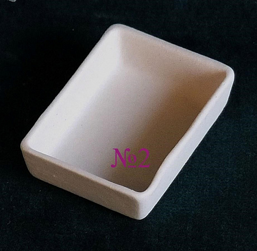 Лодочка для определения зольности, 60×40 мм, № 3, фарфор