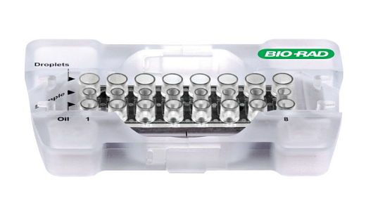 Картридж для генерации капель DG8, установленный в держатель