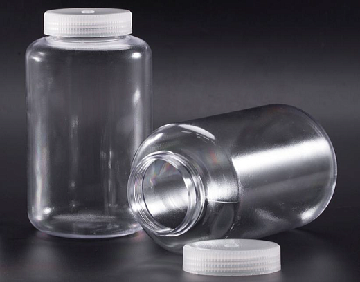 Бутыль 500 мл, PC, плоскодонная, герметичная винтовая крышка, 25000 × g