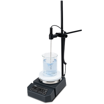 Мешалка магнитная, объём по воде 5 л, d платформы 135 мм, нагрев до 120 °С, 50-1500 об/мин, датчик PT1000, штатив, DMS5-120 package, DLab, Китай
