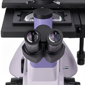 Микроскоп биологический инвертированный, тринокуляр, MAGUS Bio V350 (регулировки)