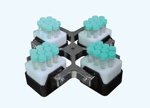 Адаптер для пробирок 15 мл, на 10 мест каждый, максимально 40×15 мл в роторе 4×500 мл, квадратный бакет, 4 шт., Shuke, Китай