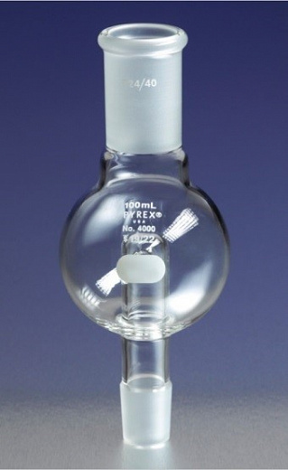 Ловушка для роторного испарителя, 100 мл, шлиф 24/40, керн 19/22, боросиликатное стекло