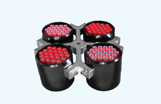 Адаптер для пробирок 2-7 мл круглое дно, на 24 места каждый, максимально 96×2-7 мл в роторе 4×750 мл, 4 шт., Shuke, Китай