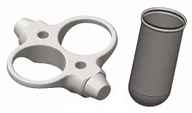 Бакет для пробирок 50 мл круглодонные, на 2 места каждый, 4 шт/упак, DLab, Китай