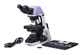 Микроскоп Magus Bio 240B, прямой, бинокуляр/тринокуляр, СП, планахромат 4×, 10×, 40×, 100× (комплект)