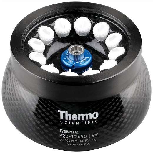 Ротор угловой Fiberlite F20-12 x 50 LEX, 20000 об/мин, 51428 g, 12 x 50 мл