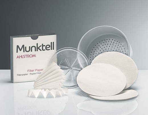 Фильтры зольные, круглые, тип 106, d 240 мм, 100 г/м², 75 с/10 мл, 3-4 мкм, 100 шт Фото 1