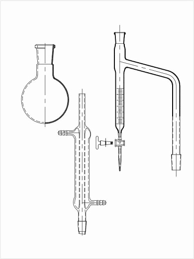Дистиллятор стеклянный общего назначения, 250 мл, 1 шт., Glassco (схема)
