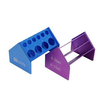 Штативы для пробирок 15, 50 мл, 10 мест, алюминиевый сплав, наклонный, Servicebio, Китай