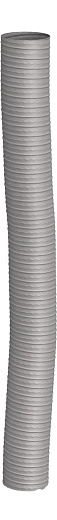 Шланг ПВХ гибкий, серый FX-Hose-D75-L3000-Grey, 3 м