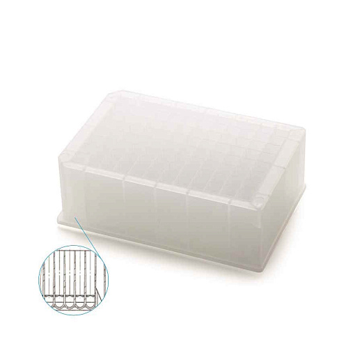 Планшет глубоколуночный 96/2200, U-образное дно, квадратная лунка, с крышкой, стерильный, 1 шт/уп, Совтех