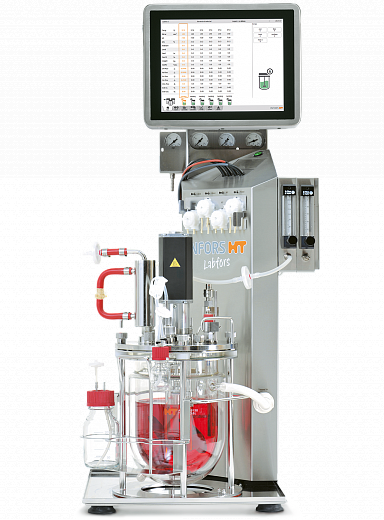 Биореактор бактериальный, стеклянные сосуды 2 л, 3,6 л, 7,5 л или 13 л (на выбор), контроль 24 параметров, Labfors 5, Infors